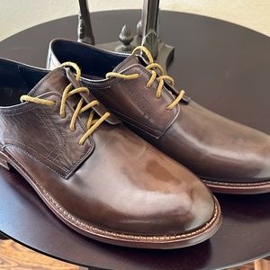 Cole Hann NWOT Dark Brown Mens Derby Shoes. Size 12 M.